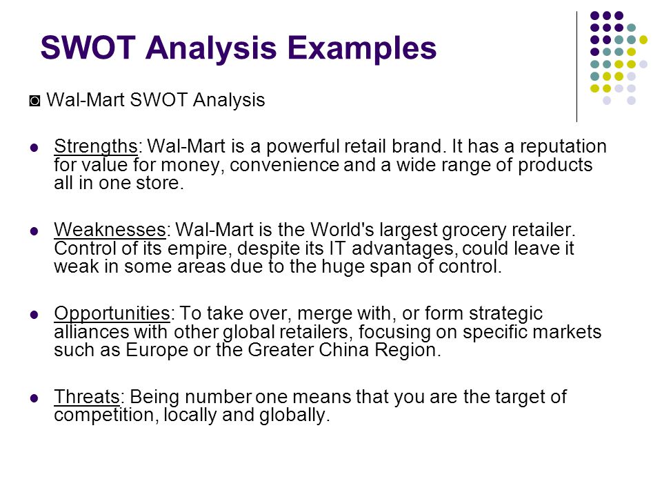 Walmart SWOT Analysis & Recommendations